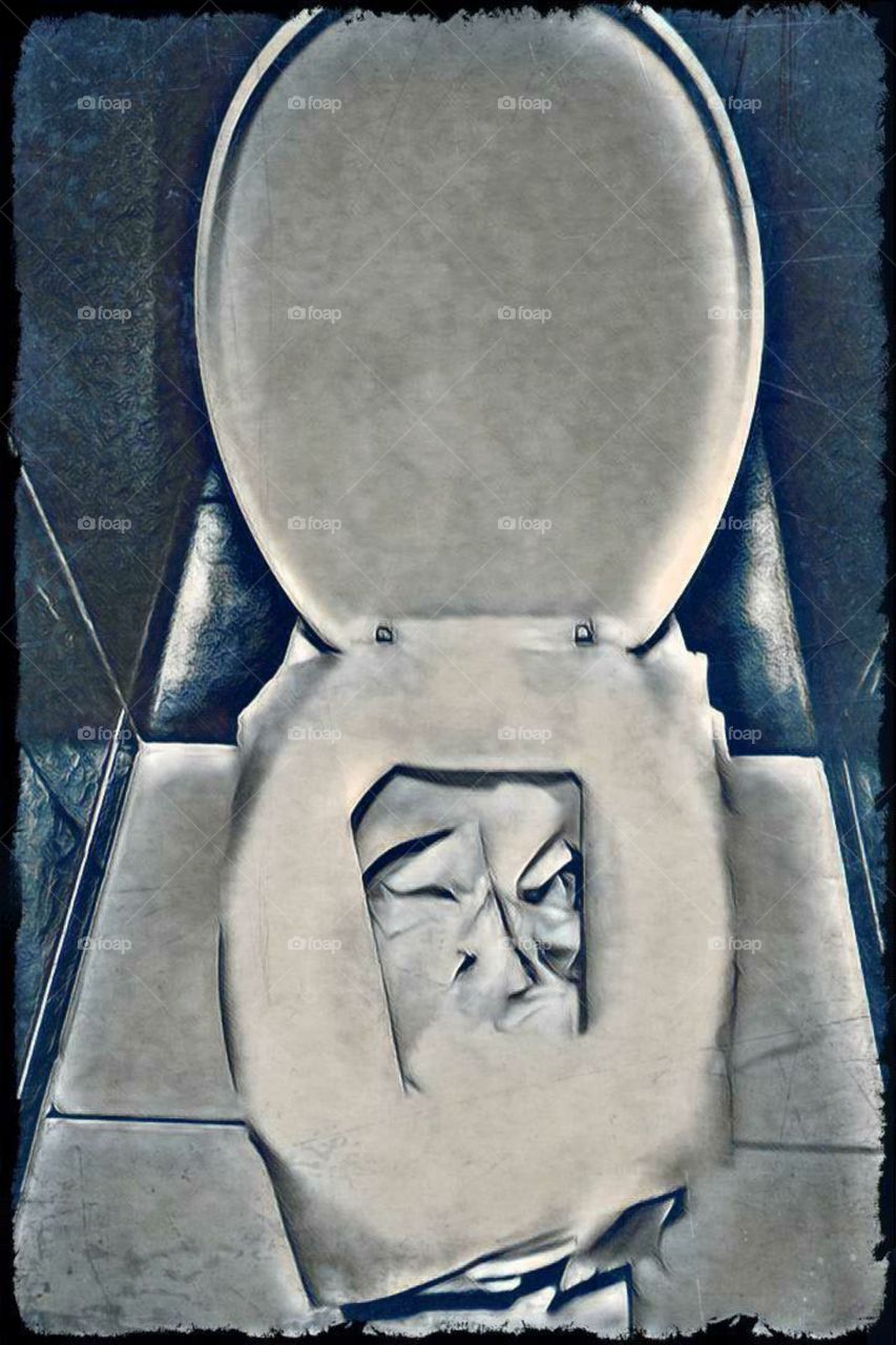 A classic yet slightly modified version of the public restroom survival method. Notice the clear reinforced toilet paper cover every ceramic and potentially deadly area. The splash-proof netting. Toilet art at its finest. Patent pending ™ 😉