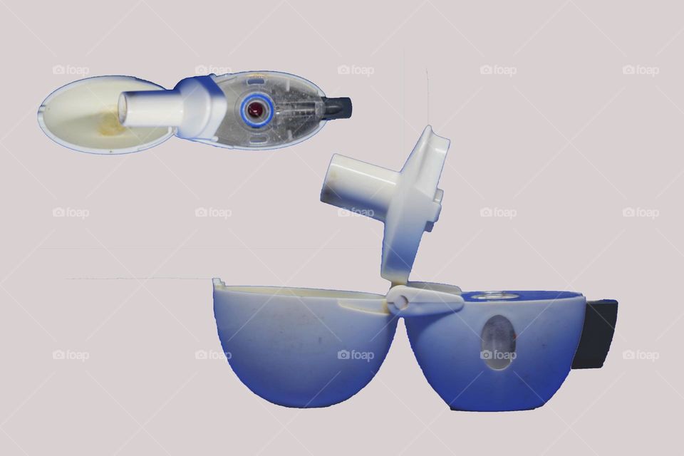 inhaler for asthma  white background