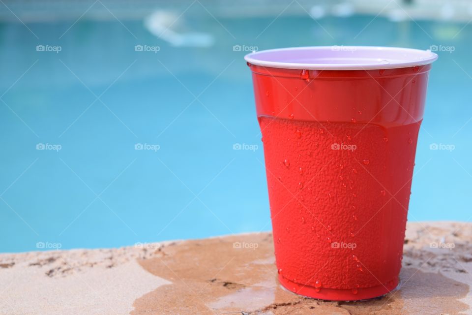 Close-up of red cup