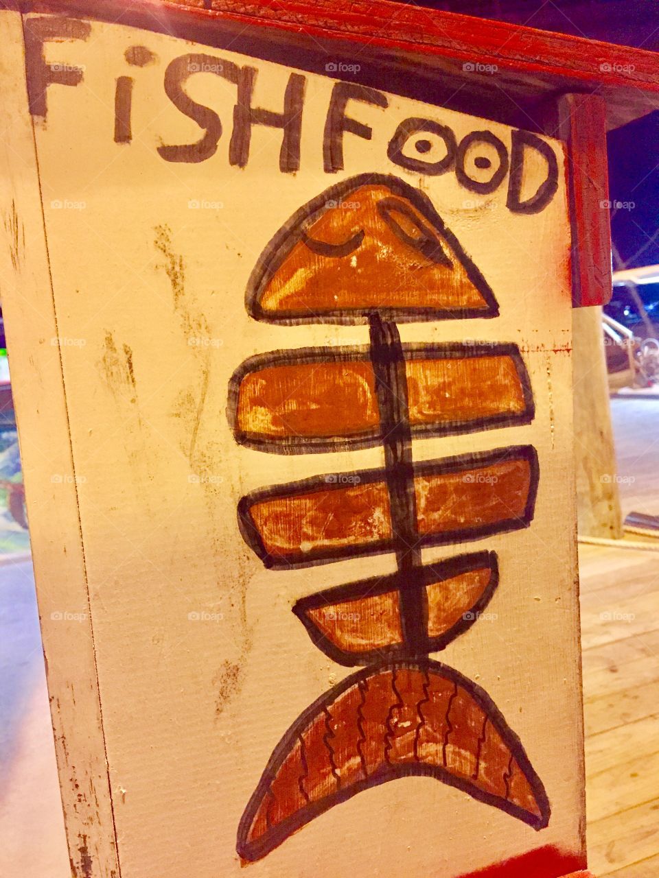 Fish Food Sign