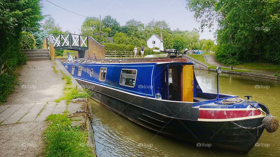 Canal. English canal on summers day