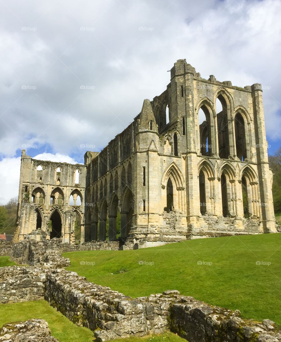 The remains of the chapel at Rievaulx Abbey in Yorkshire.