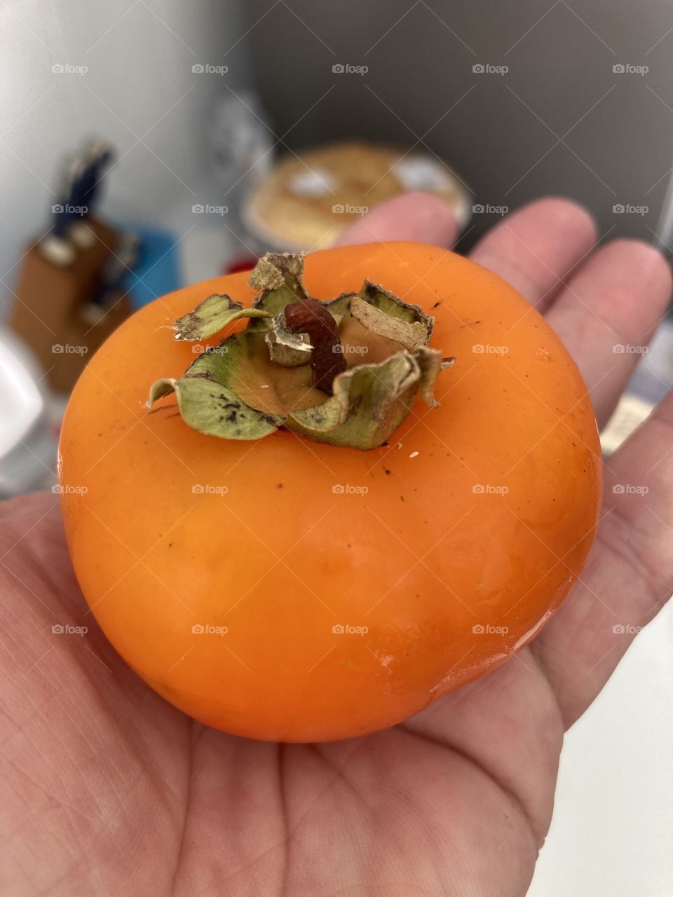 Persimmon: a healthy, delicious and fiber-rich fruit.  Here in Brazil, it is time for your harvest. / Caqui: uma fruta saudável, deliciosa e rica em fibras. Aqui no Brasil, estamos na época da sua colheita. 