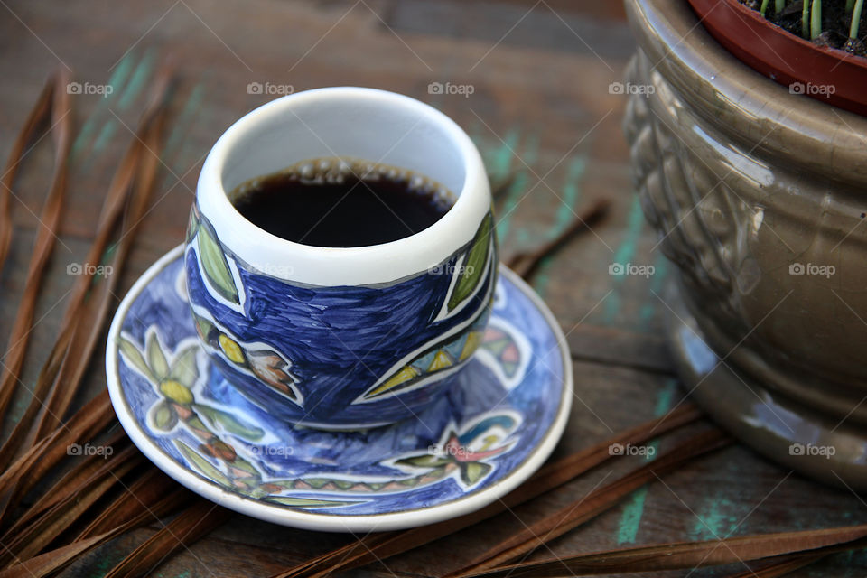 Handmade coffee cup