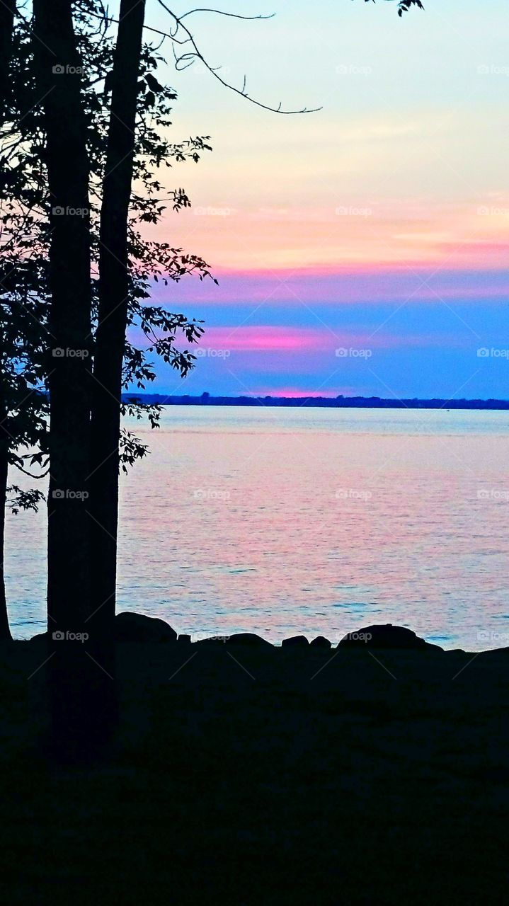 sunset Lake Champlain vt