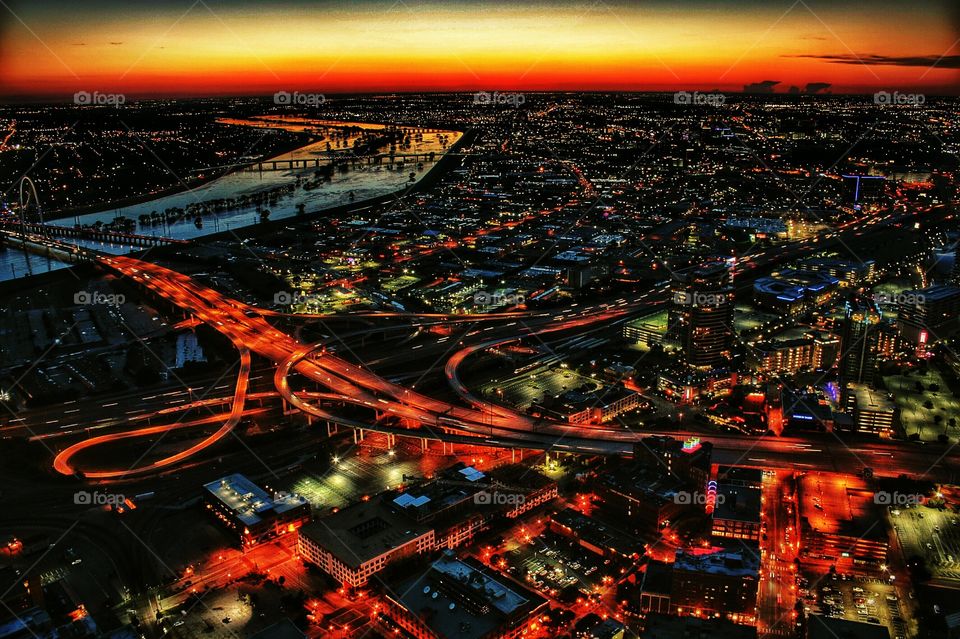 Elevated view of a city
