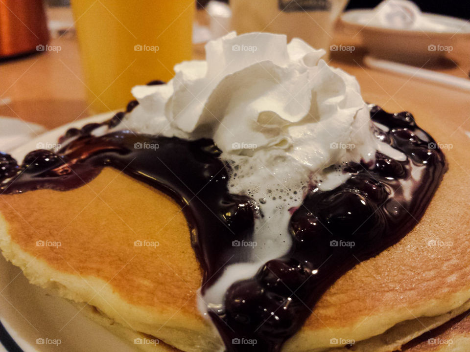 Blueberry pancakes