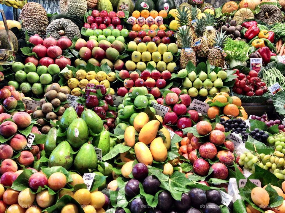 Fruits and vegetable in market for sale