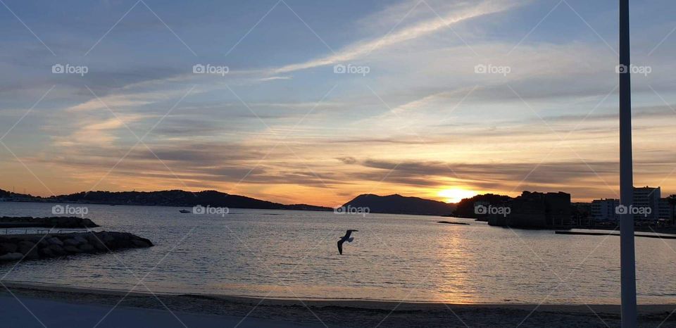 sunset in Toulon