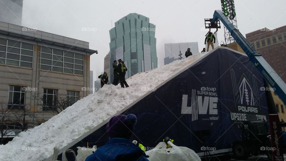 Snow, Winter, People, Building, Outdoors