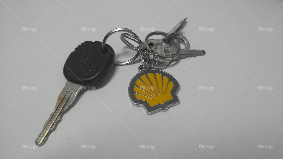chave chaveiro Shell com em destaque