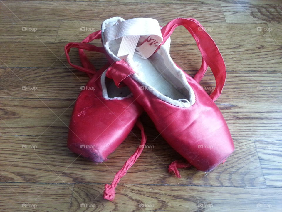 Red Pointe Shoes