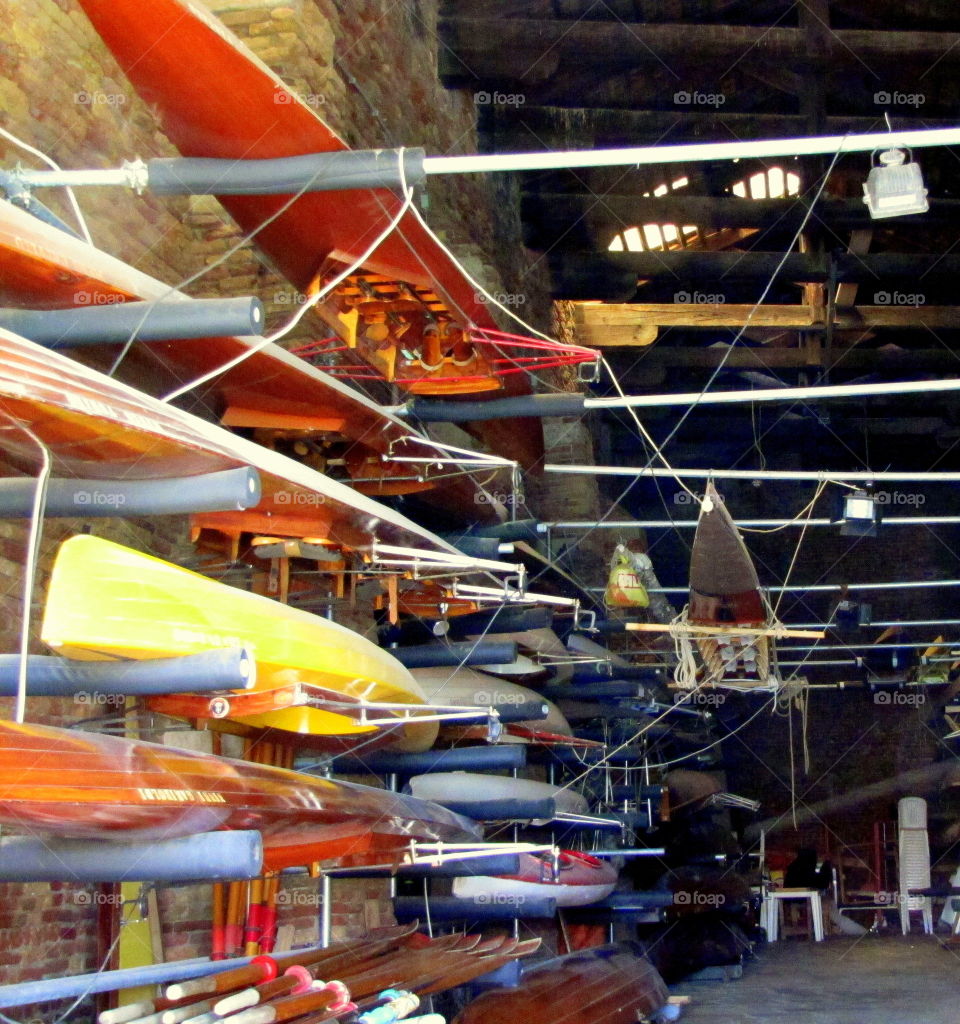 building boats in the dockyard