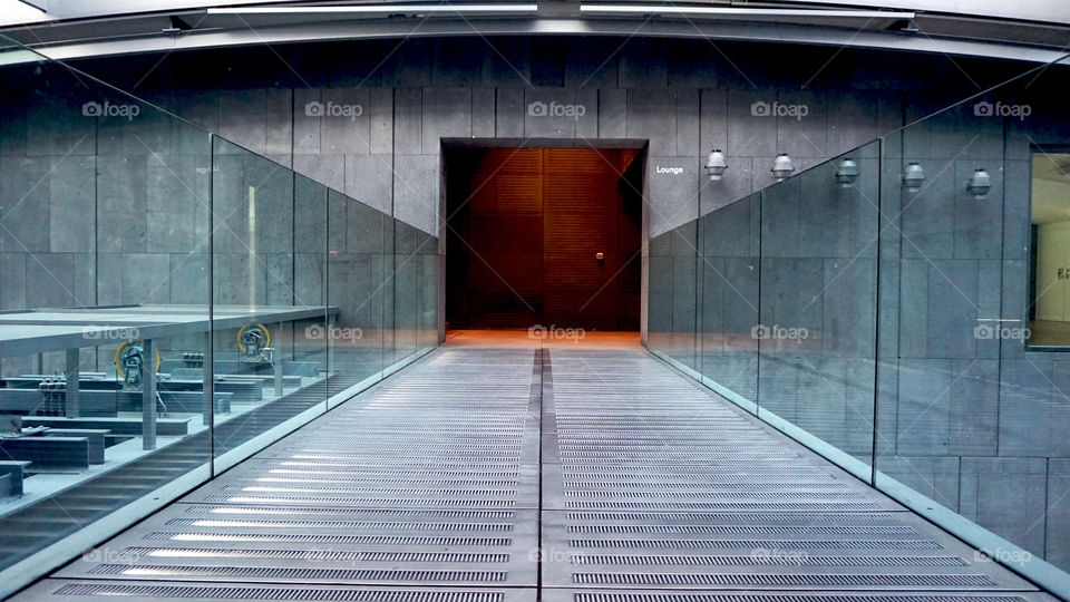 modern architecture bridge, vienna, Austria 