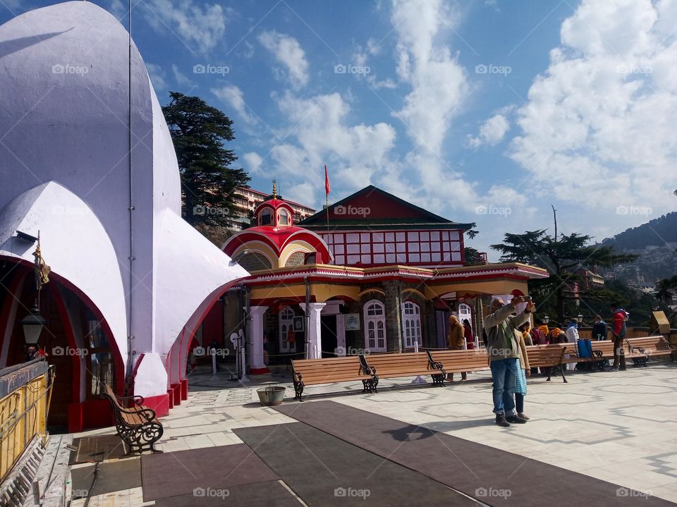 Kali Bari Mandir is a Hindu temple situated on Bantony Hill, Shimla. The temple is dedicated to fearsome reincarnation of Goddess Kali, known as Shyamala, after which the Shimla city is named. The goddess is believed to have existed near Jakhoo.