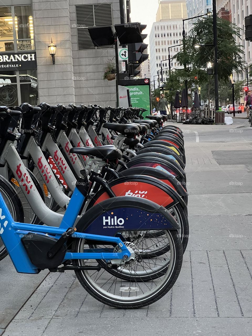 Parked bicycles 