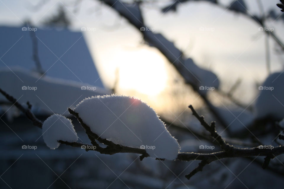 snow winter norway sunset by wirwo