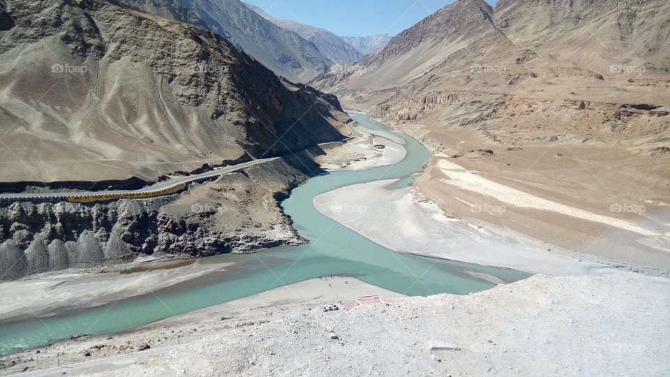 Union of Indus and Zanskar River