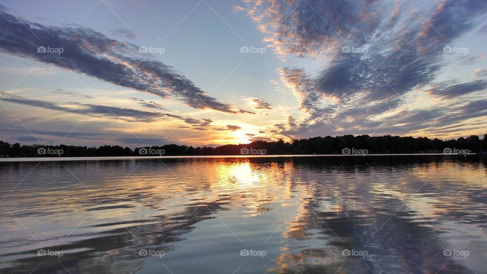 Sky reflection on the lake
