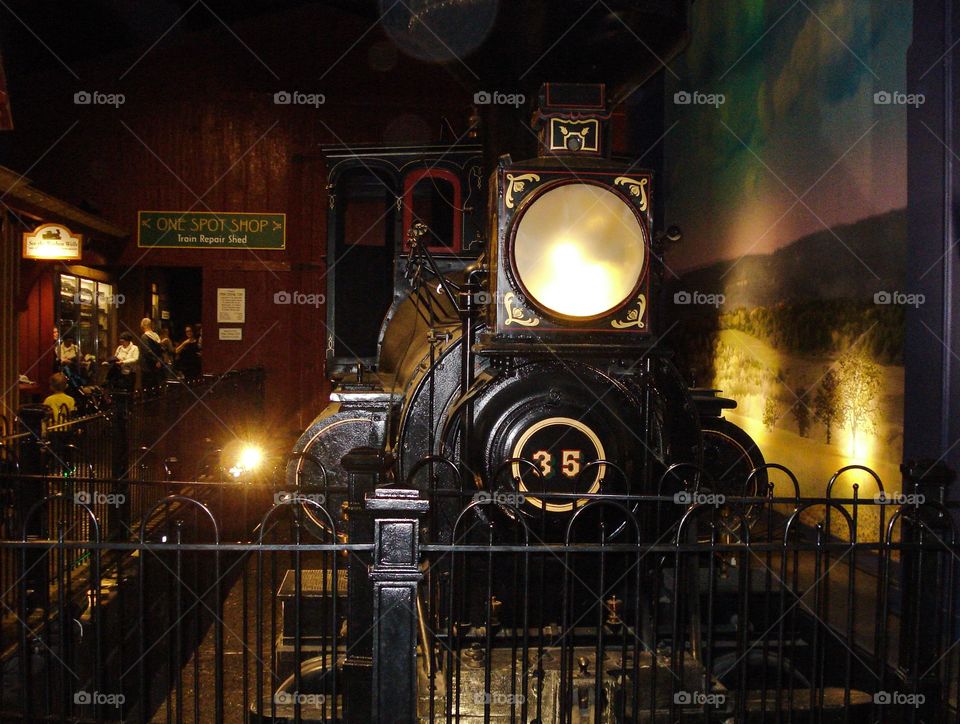 A real Reuben Wells train located at the Children’s Museum of Indianapolis 