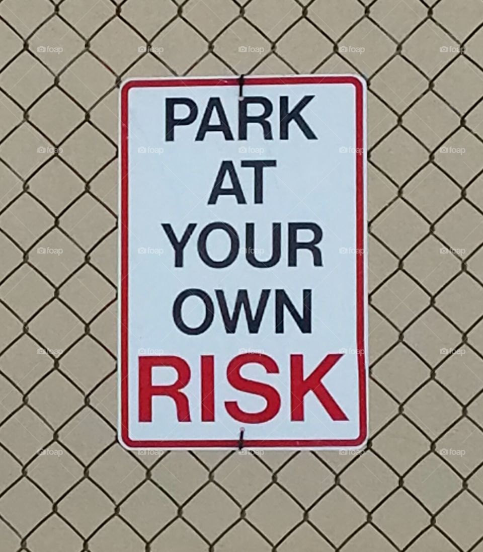 sign on fence