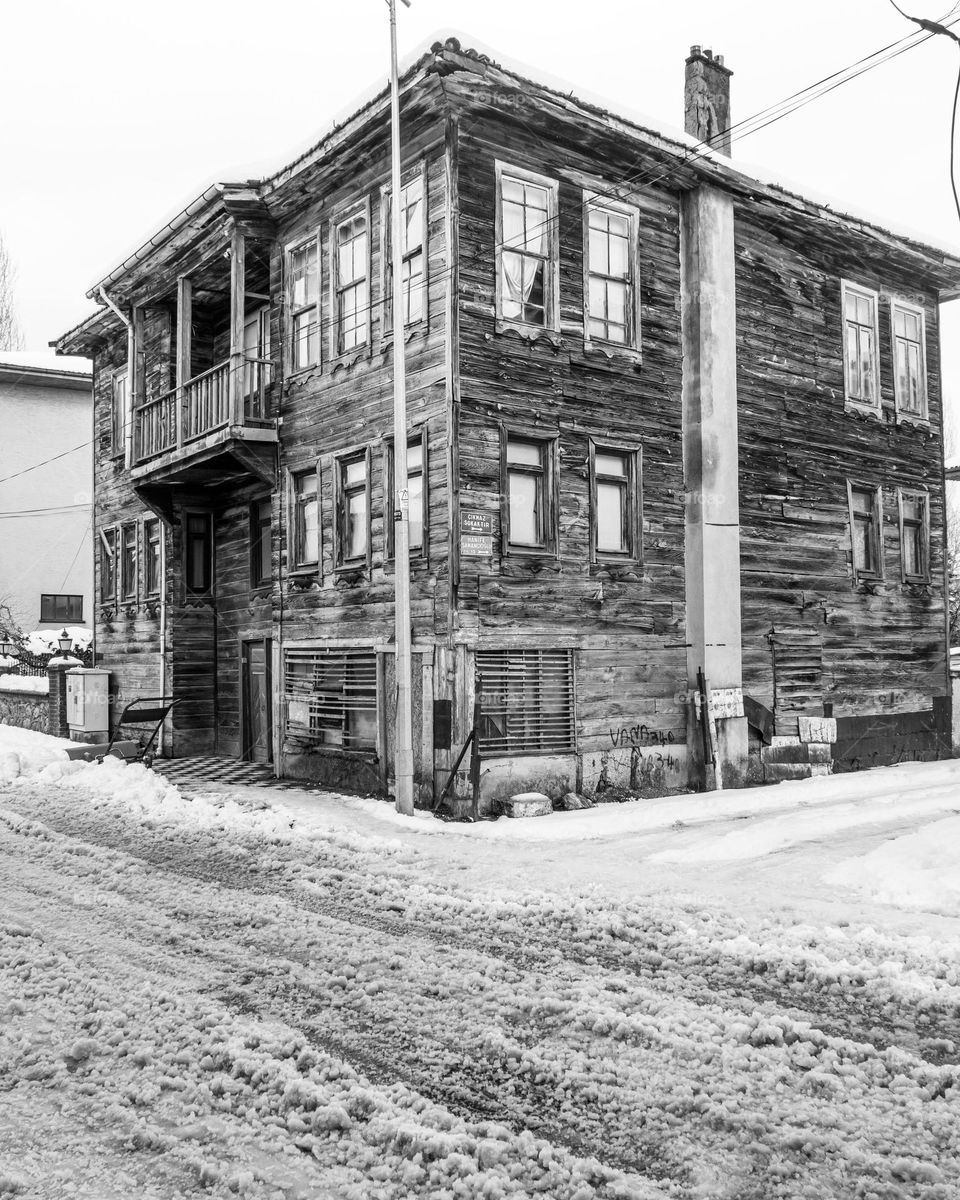 old wooden house