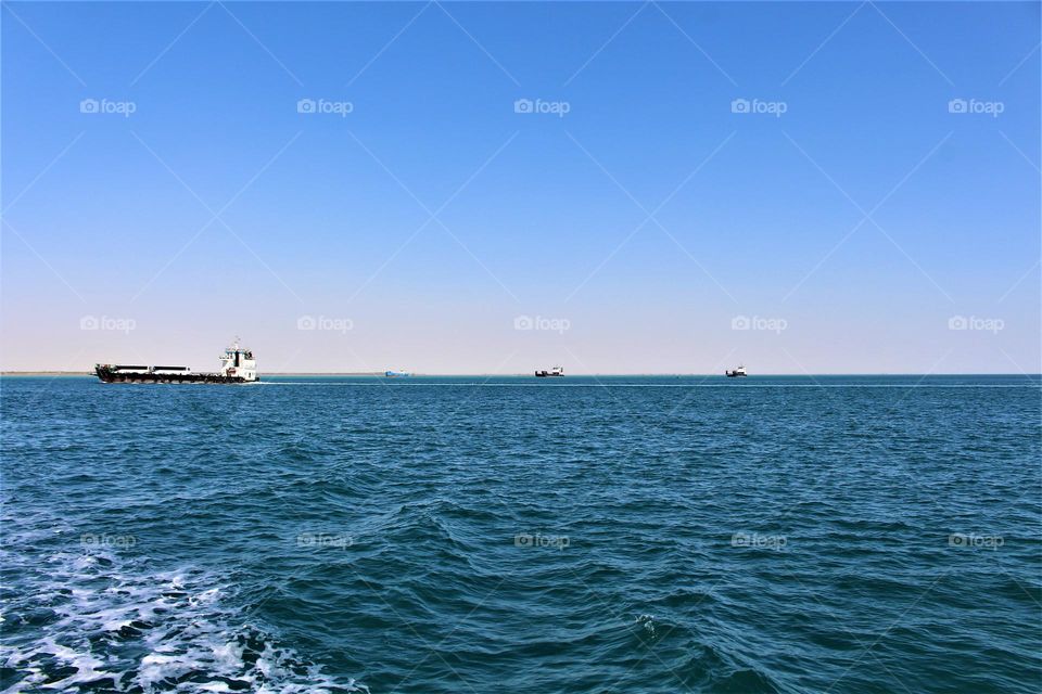 the row of ships in the South of Iran