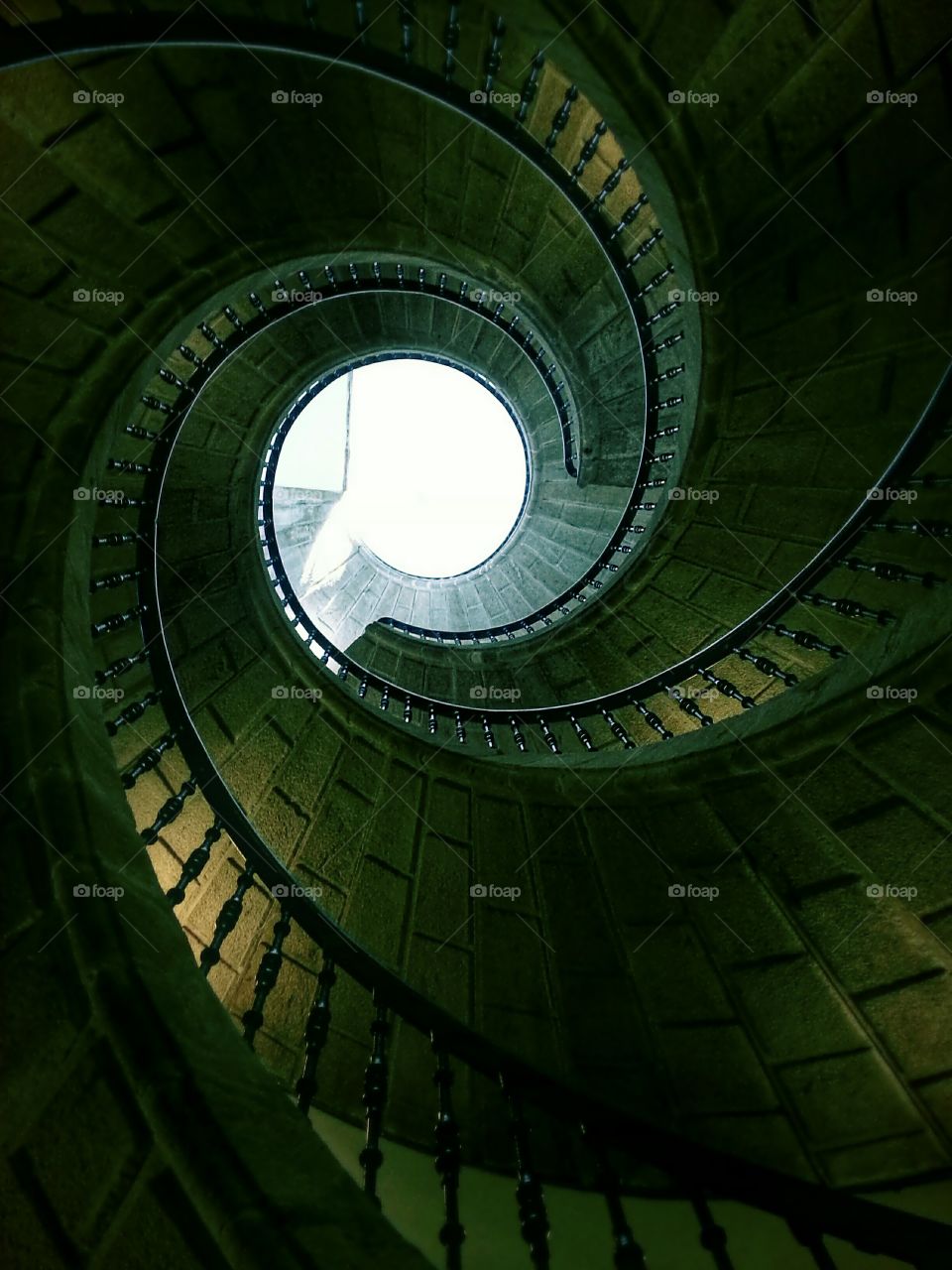 Triple spiral staircase. Triple spiral staircase at Museo do Pobo Galego, Santiago de Compostela.