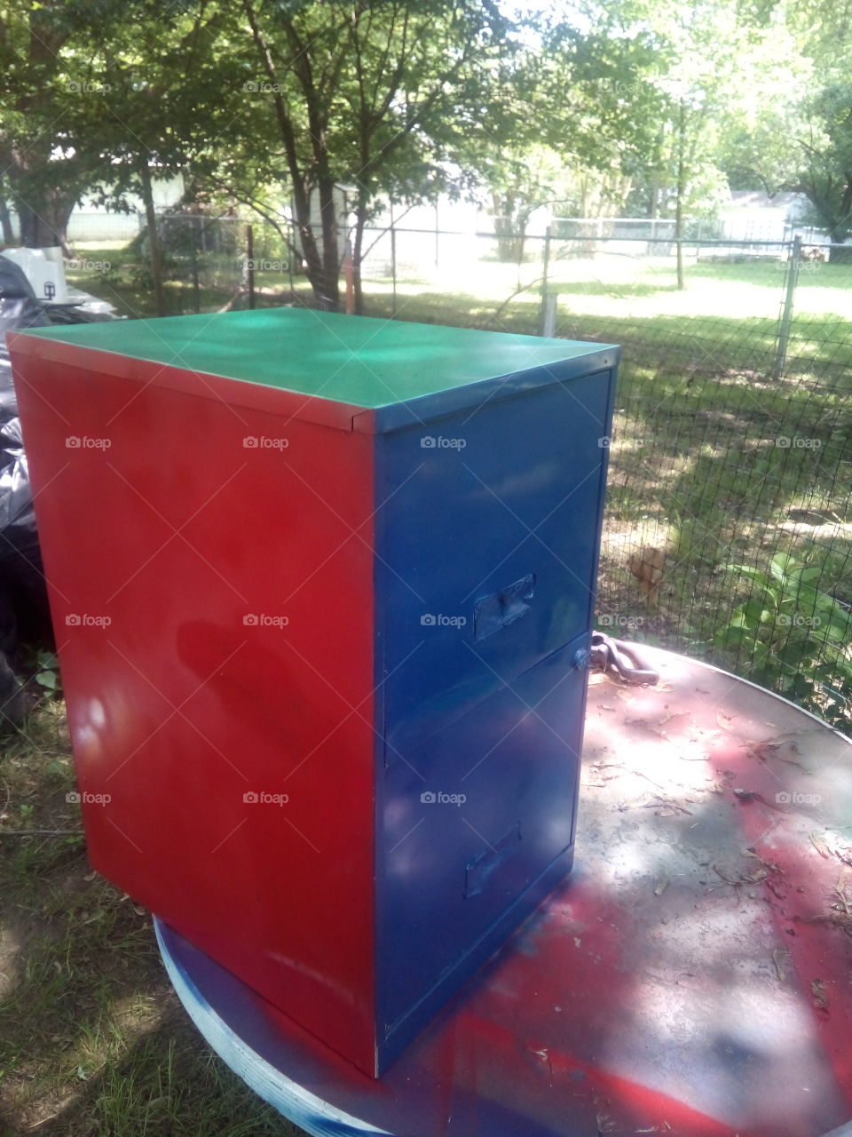 this is what happens when you're bored and don't have enough of one color to paint with.