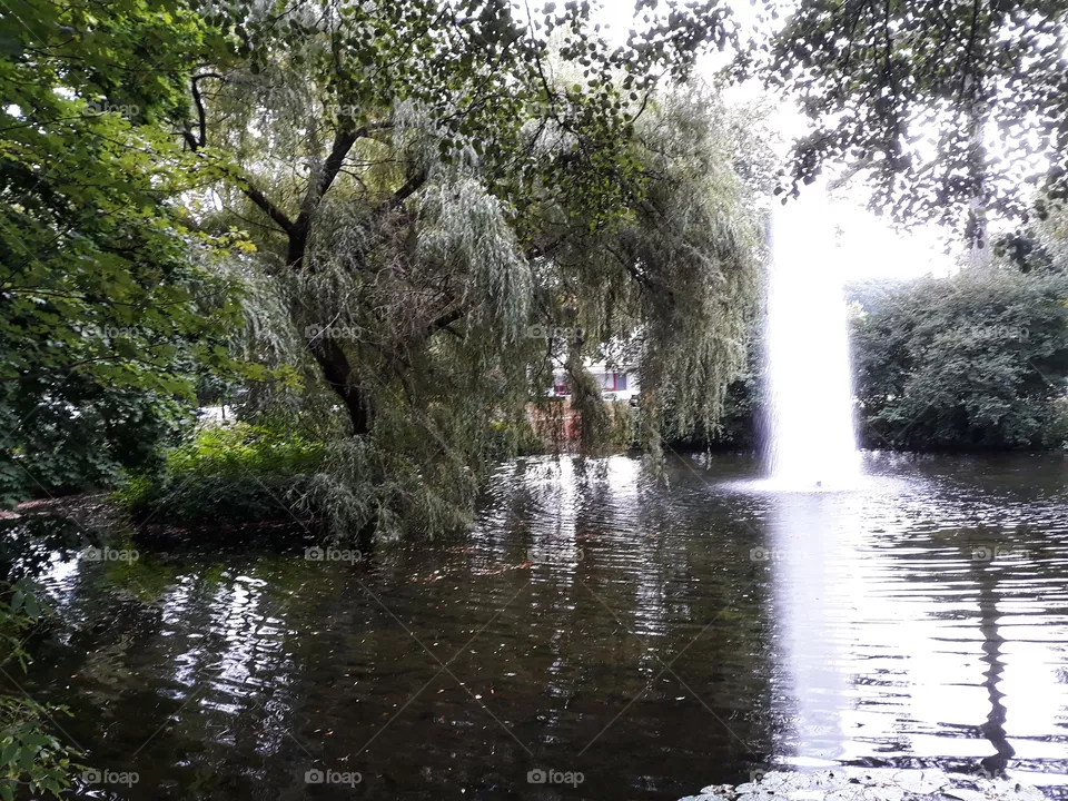 Mini-fountain in park
