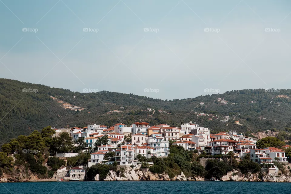 Houses by the ocean