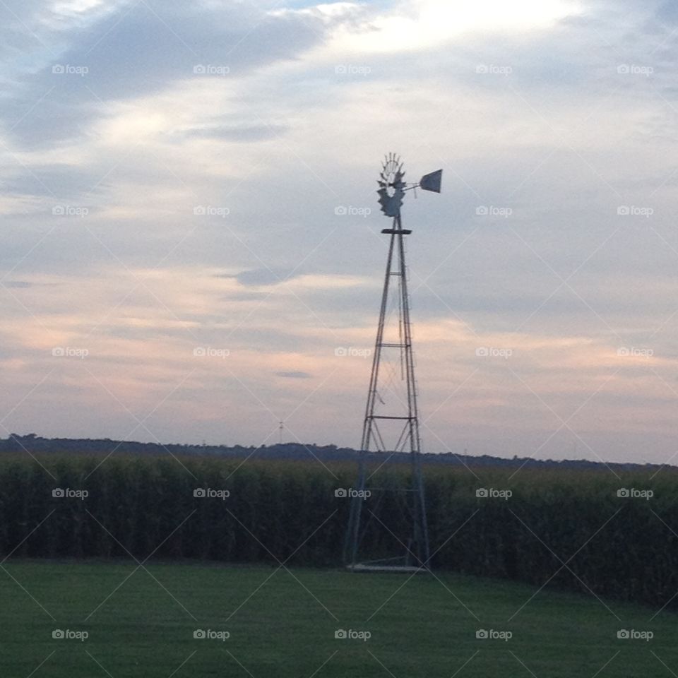 Windmill. The windmill on my parents farm.
