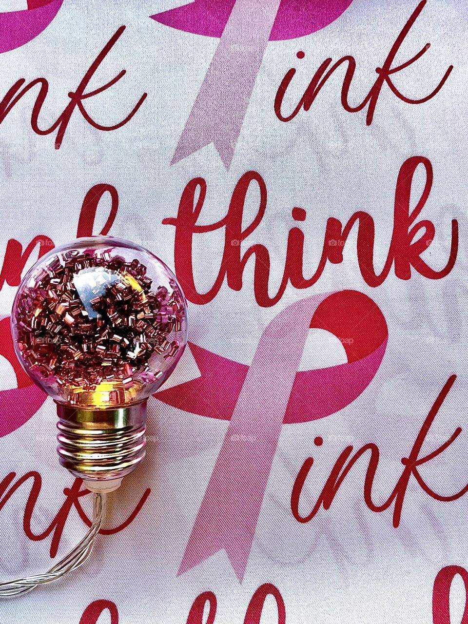 Think Pink Light Bulb