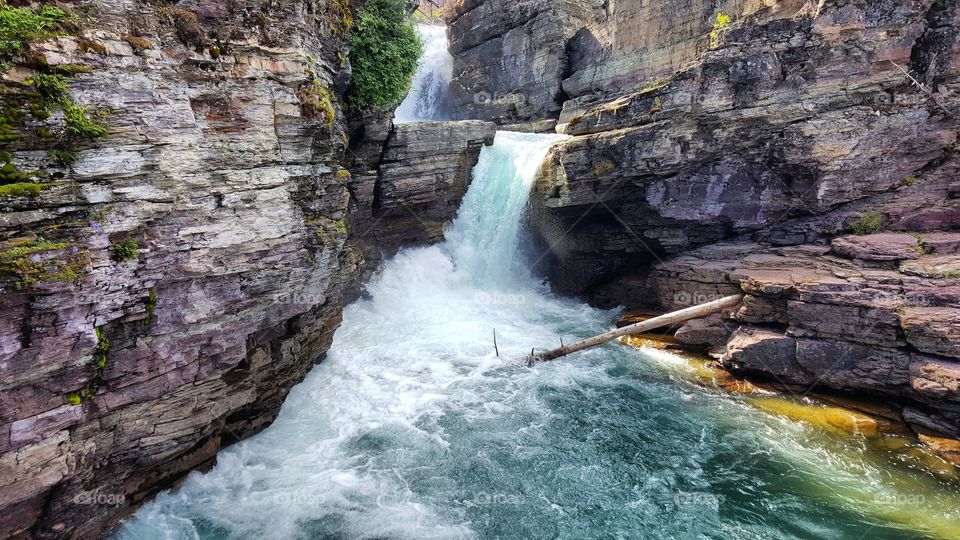 St Mary's fall, Glacier National Park
