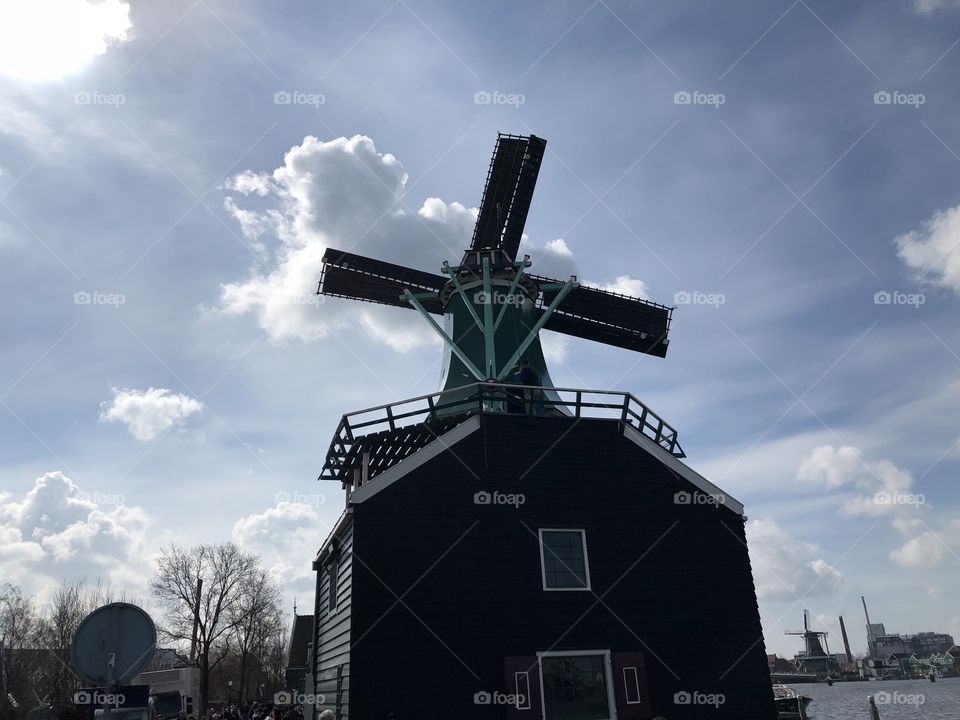 Back Side of a Holland Windmill