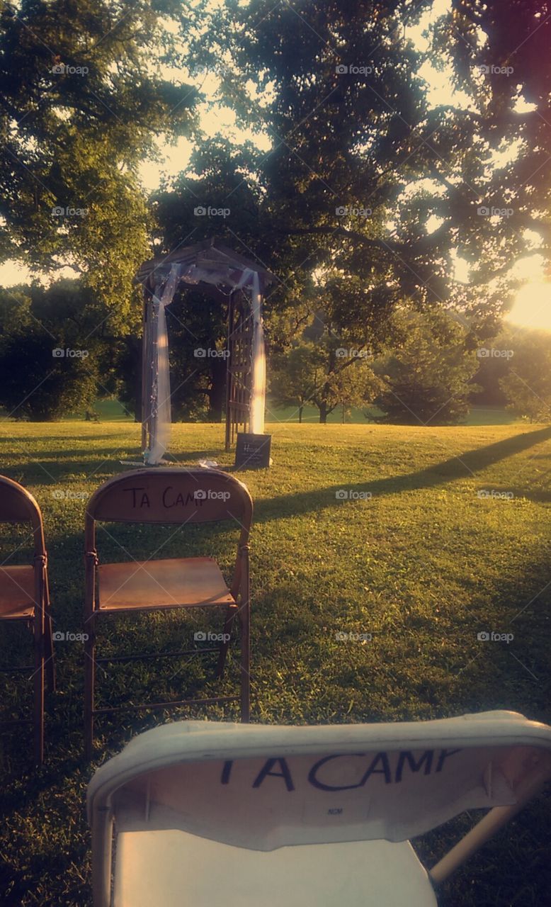a wedding sunset