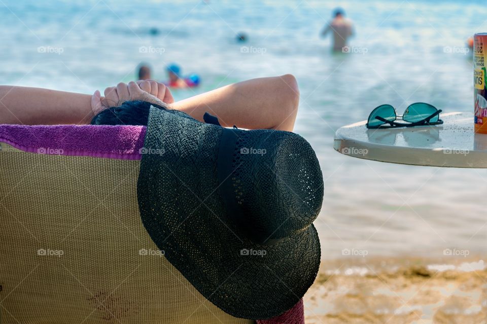 Enjoying the summer and sun at the beach