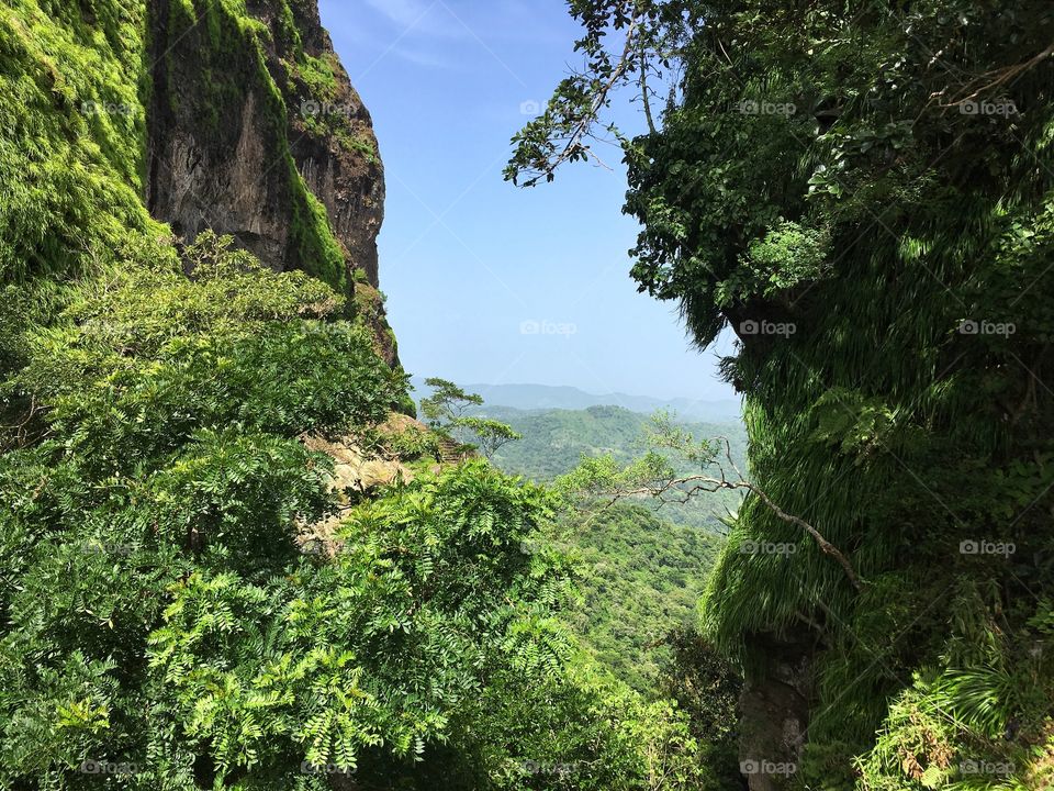 Green lush mountains with astonishing view
