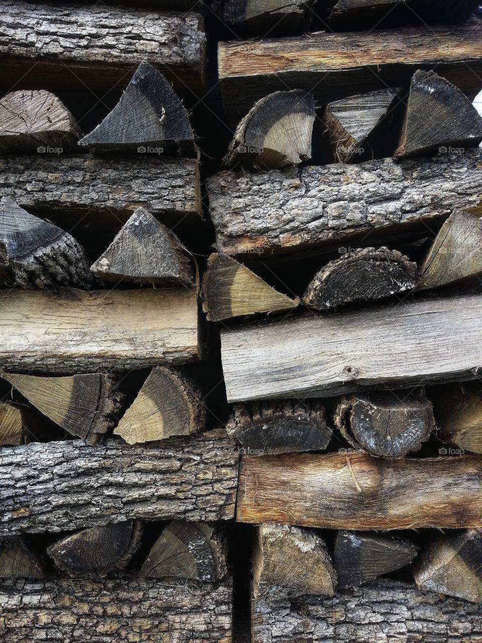 Stacked Firewood Textures of the World