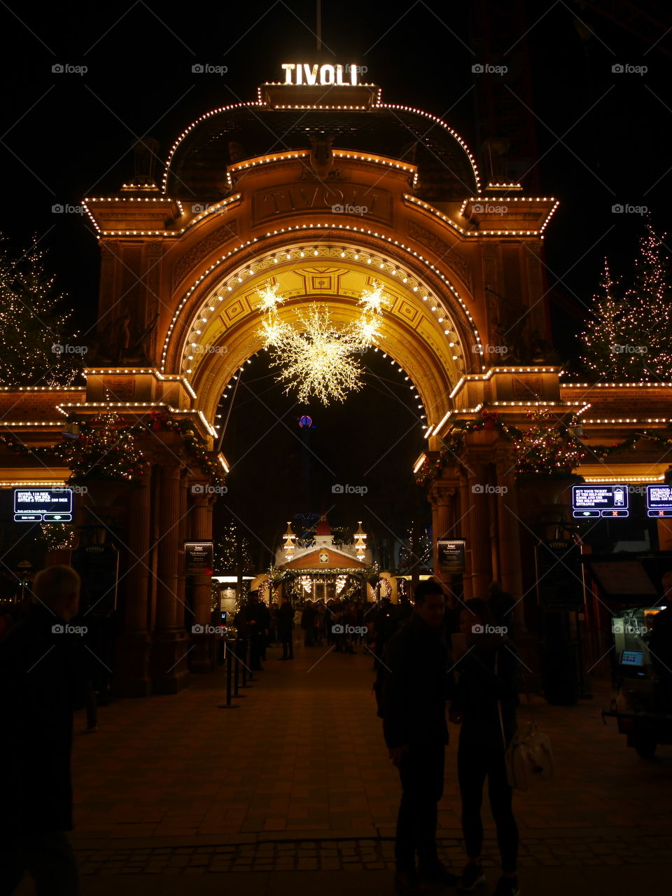 Tivoli in Christmas lights
