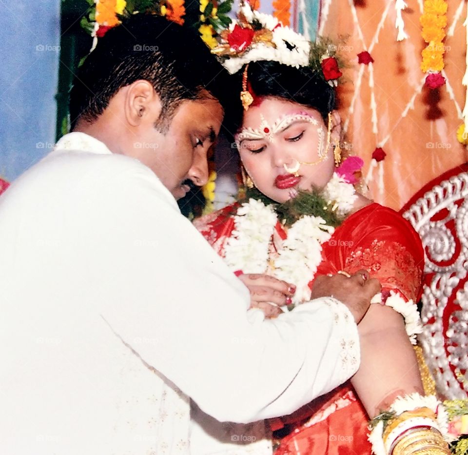 .Traditional culture in wedding of bengali.
