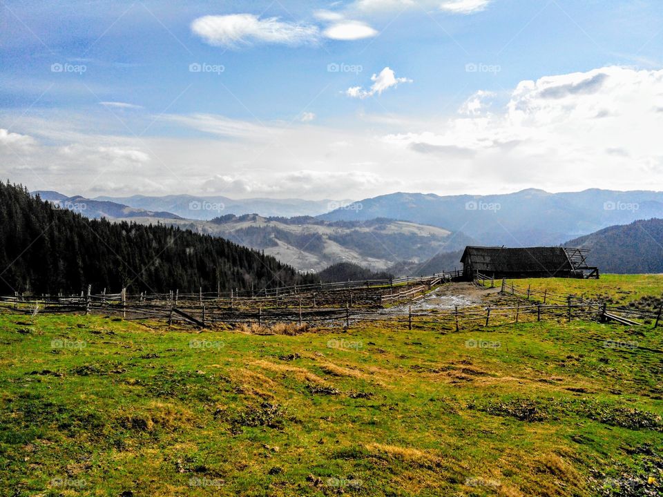 farm in the mountains