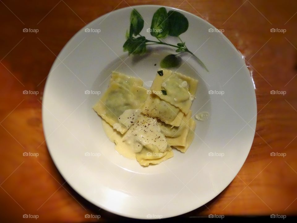 Home made ravioli