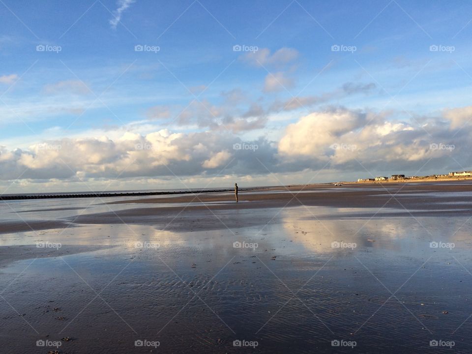 Tranquility on a deserted beach