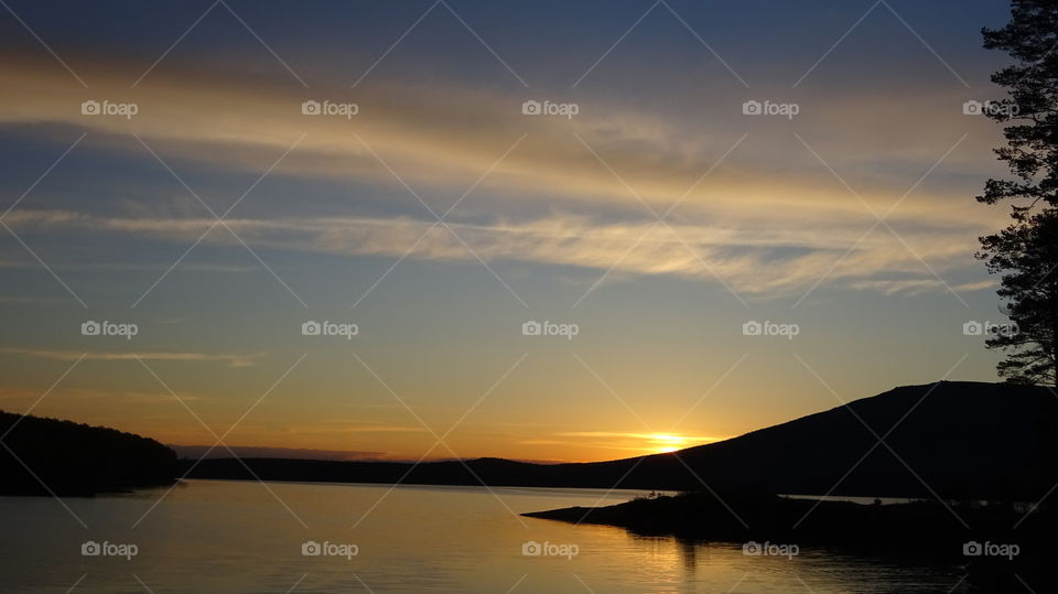 it was in the evening, there was nothing to do, walk on nature,sunset Ural Russia