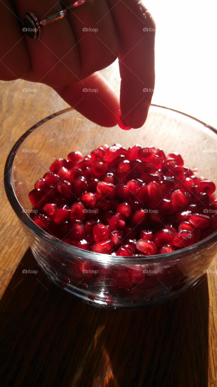 pomegranate seeds