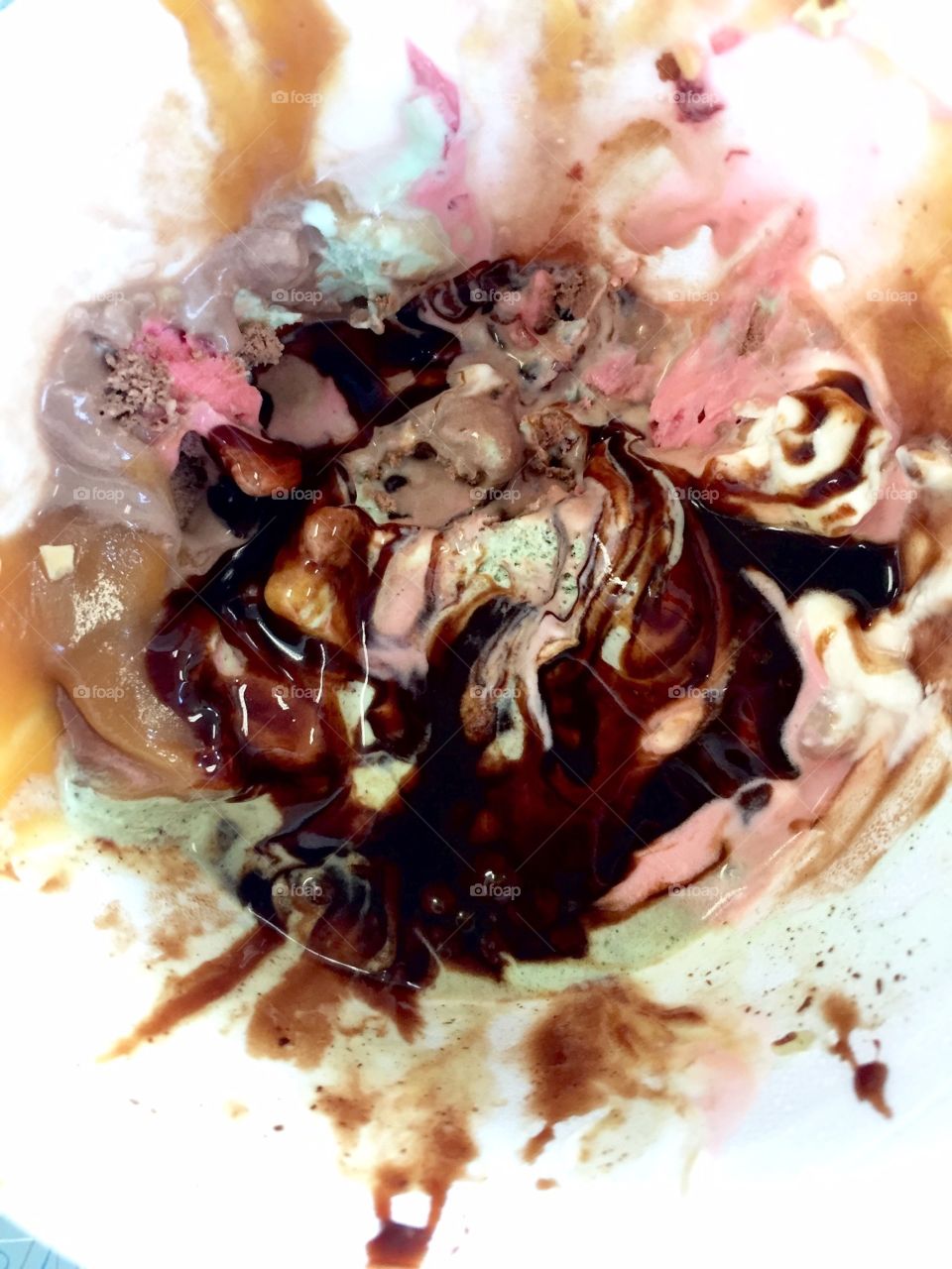 One scoop of colorful. I took my lactose intolerant girlfriend for ice cream after drugging her up thoroughly 