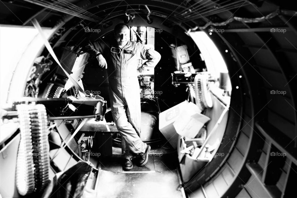 Portrait of pilate in plane