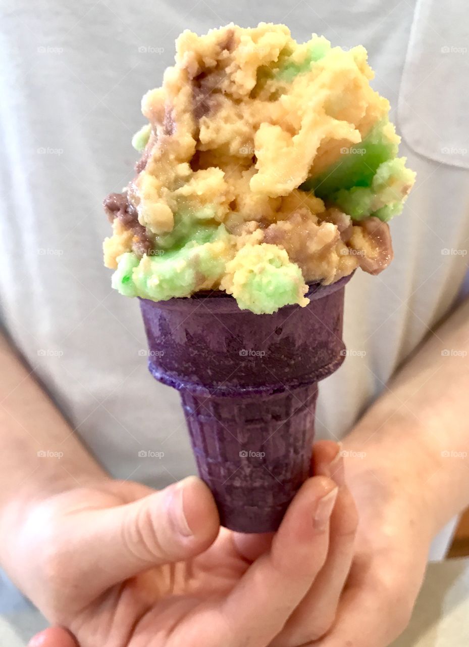 Purple Cone with Ice Cream