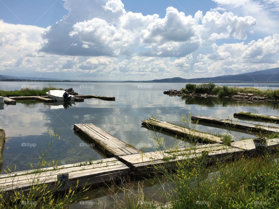 Rustic Dock. Henry's Lake